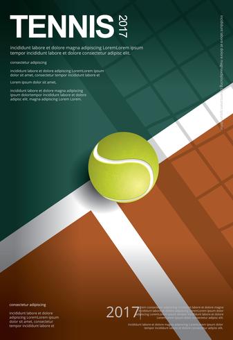 Illustrazione di vettore del manifesto di campionato di tennis