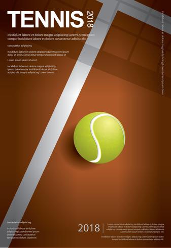 Illustrazione di vettore del manifesto di campionato di tennis