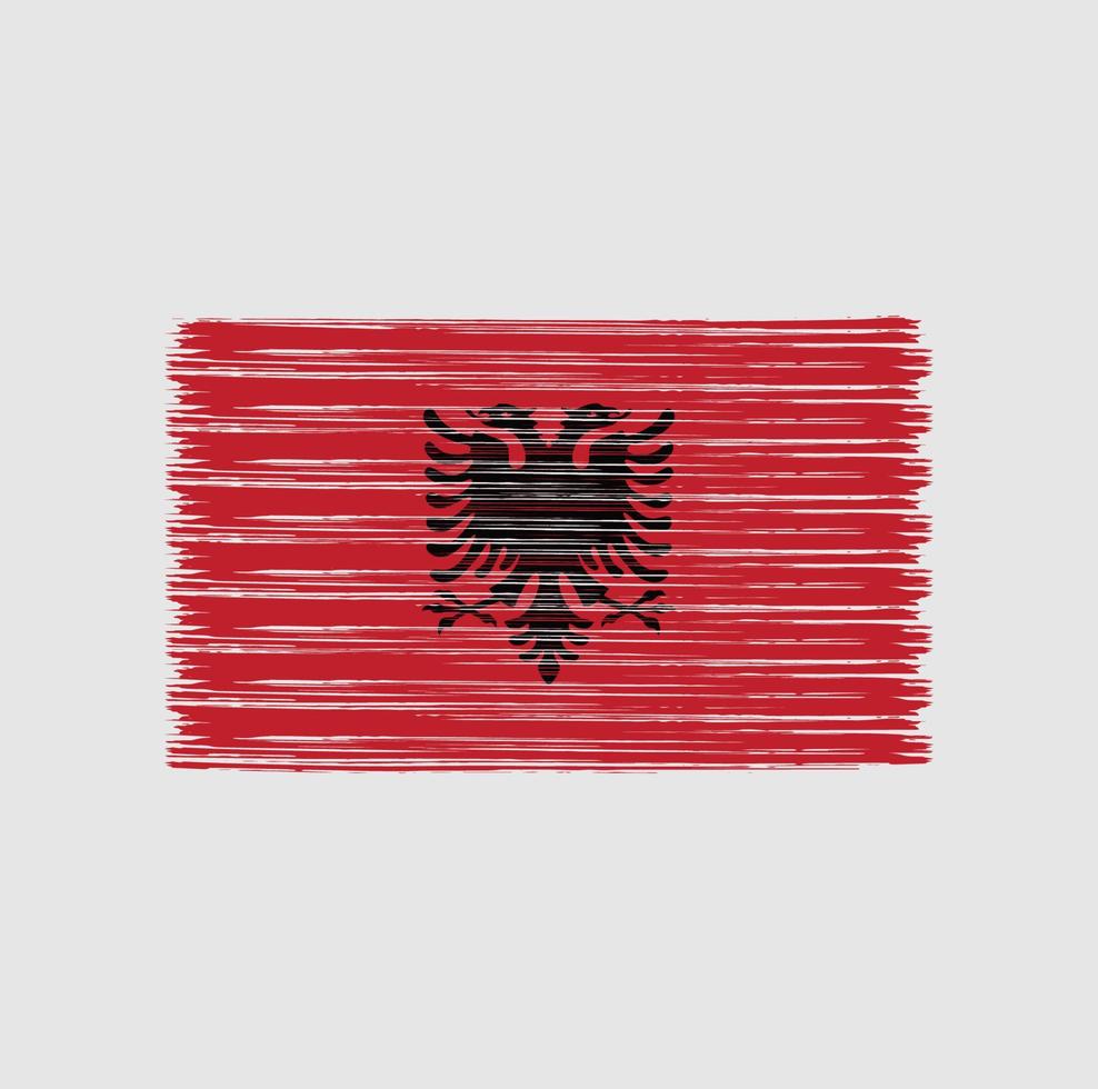 pennello bandiera albania. bandiera nazionale vettore