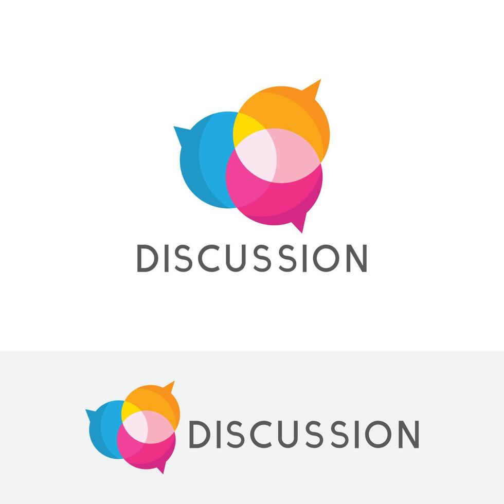 design del logo di discussione vettore