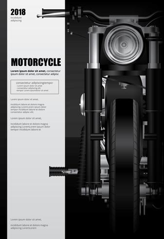 Illustrazione di vettore isolata motociclo del selettore rotante del manifesto