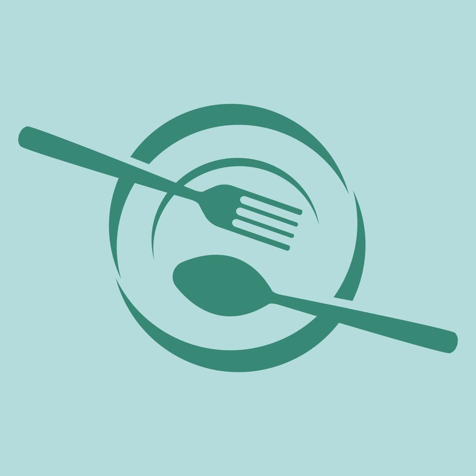 cucchiaio e forchetta icona disegno vettoriale illustrazione