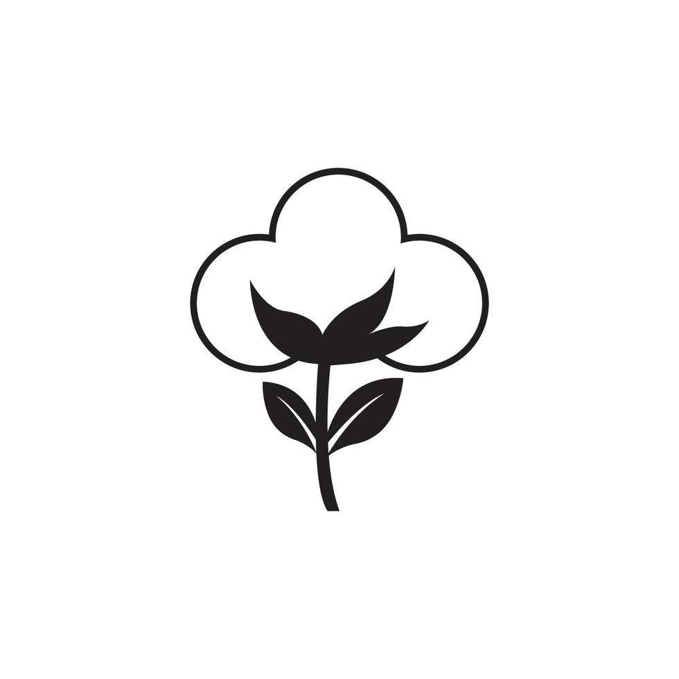 cotone logo modello vettoriale simbolo natura