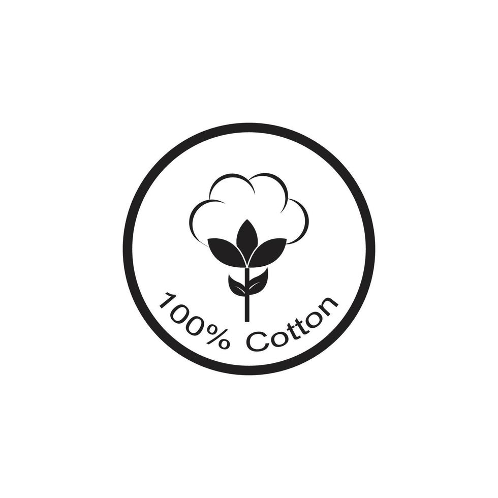 cotone logo modello vettoriale simbolo natura