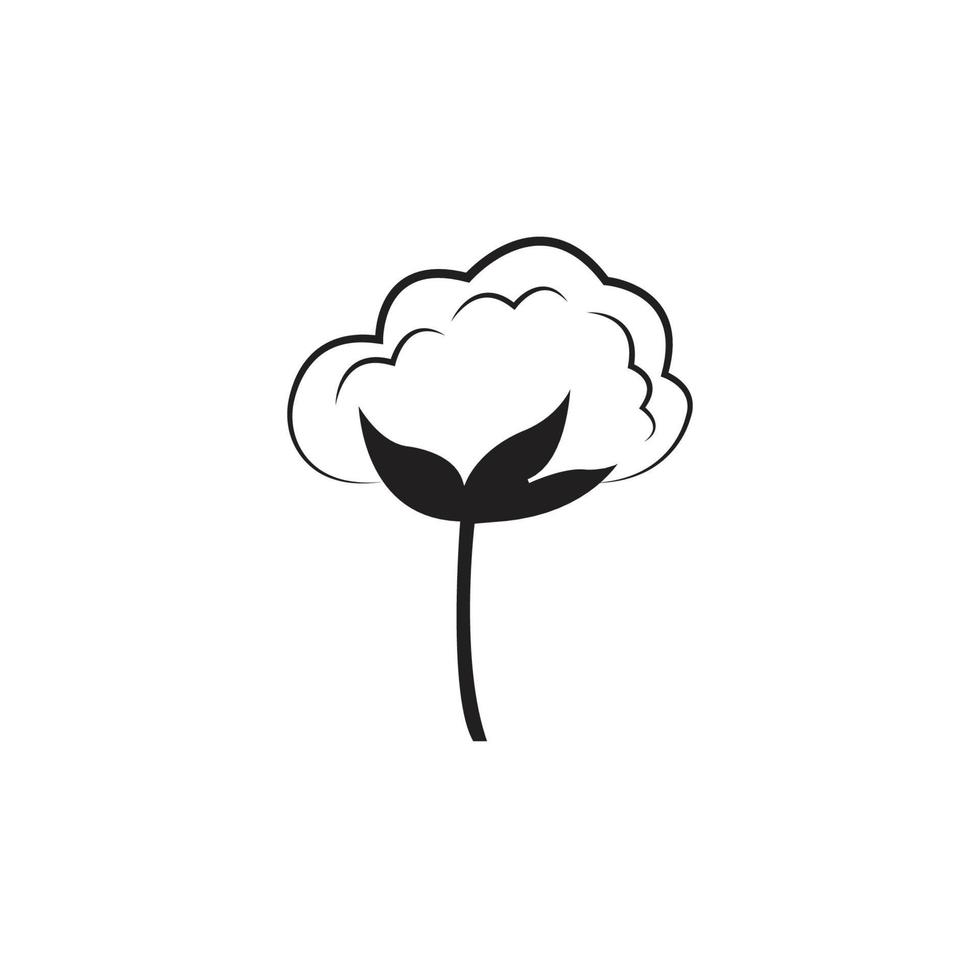 cotone logo modello vettoriale simbolo natura