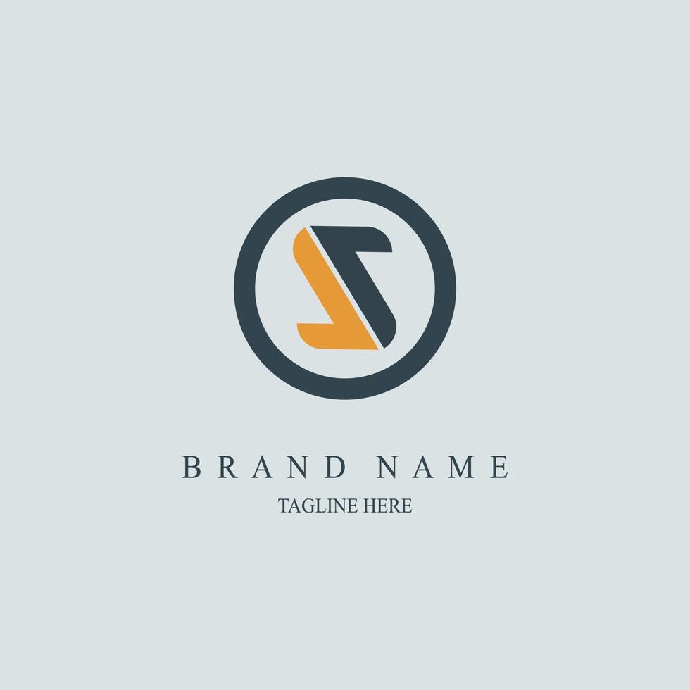 s lettera modello di design del logo moderno per marchio o azienda e altro vettore