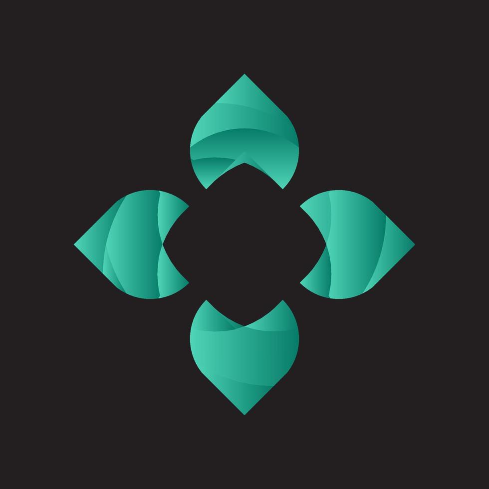 vettore di design del logo foglia verde