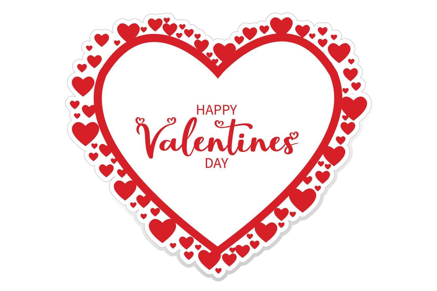 felice giorno di san valentino tipografia a forma di cuore disegno vettoriale. vettore libero per la stampa. carta, logo, scritte, desideri