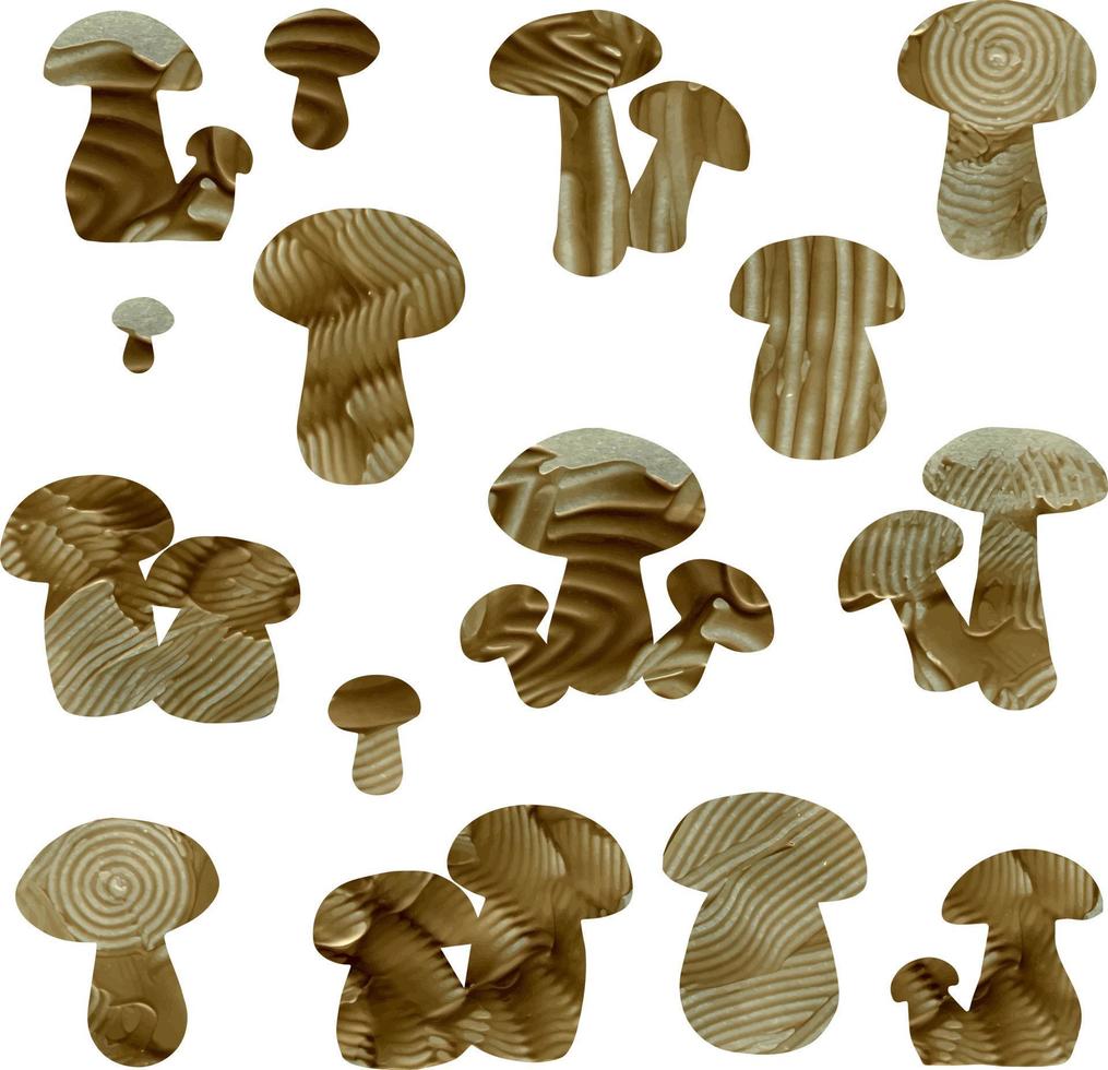 porcini, boletus edulis, porcini. funghi commestibili insieme vettoriale di applicazioni di texture prodotto isolato.vegetariano.