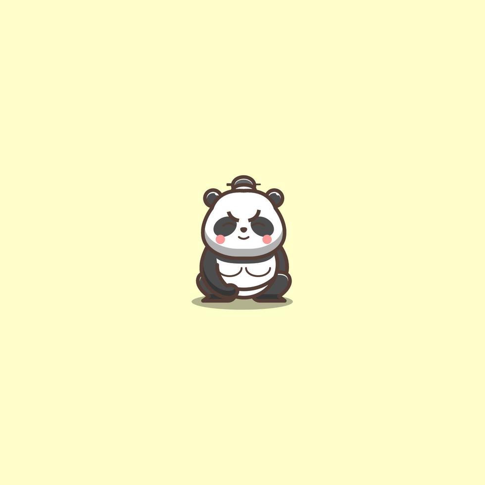 illustrazione vettoriale giapponese sumo panda