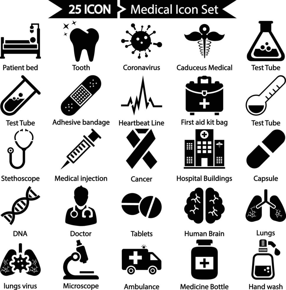 set di icone mediche vettore