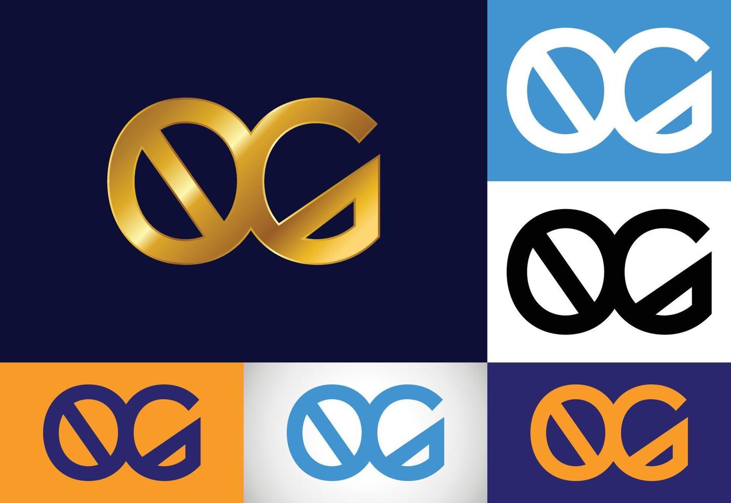 lettera iniziale og logo design vettoriale. simbolo grafico dell'alfabeto per l'identità aziendale vettore