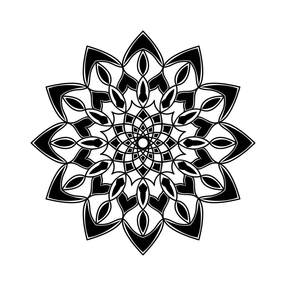 vettore di progettazione grafica mandala fiore nell'illustrazione vettore premium