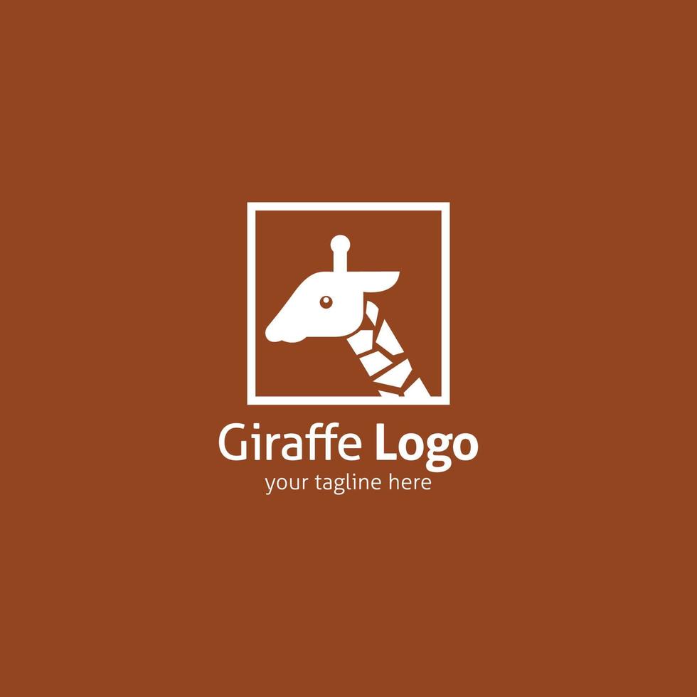 modello di progettazione logo giraffa. illustrazione vettoriale di animali selvatici