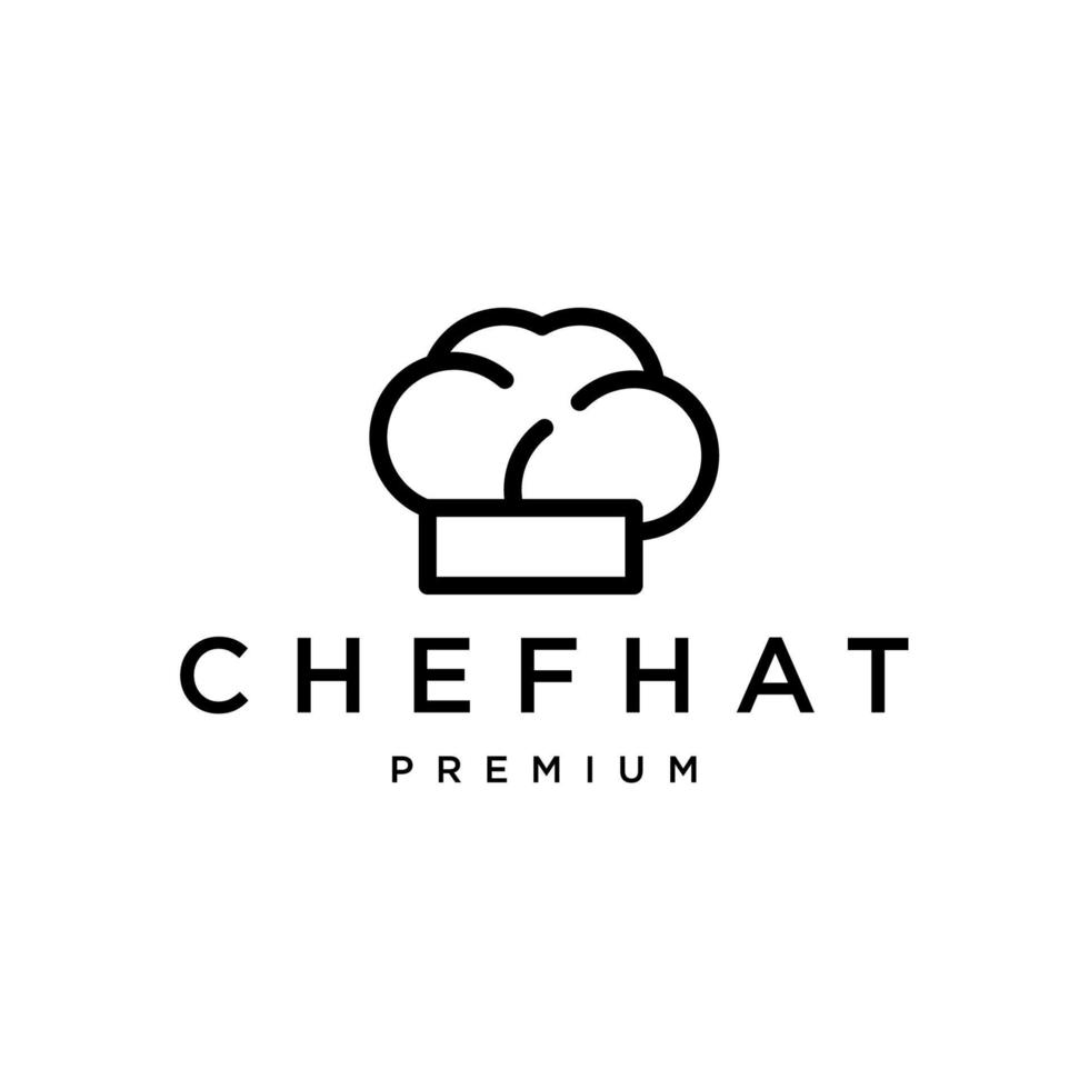 modello di progettazione dell'icona del logo del cappello da chef vettore