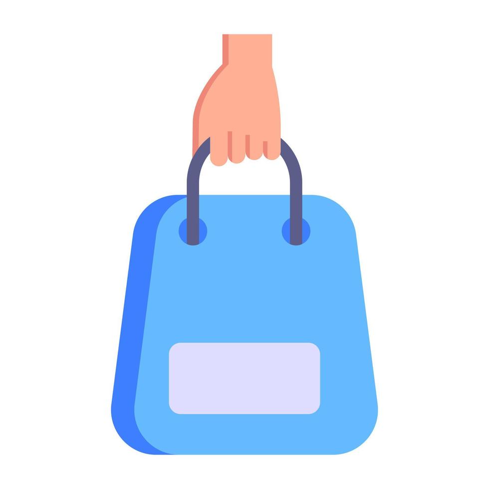un'icona di borsa in design piatto vettore