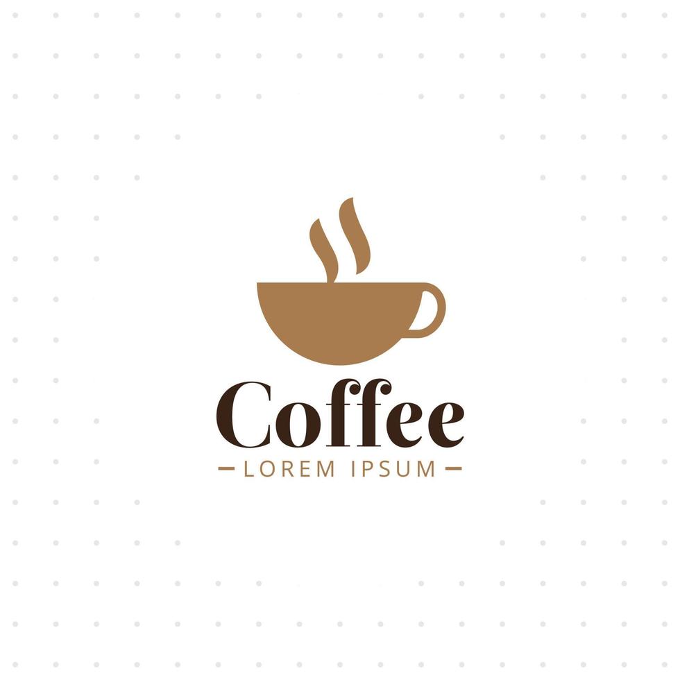 modello di vettore di progettazione logo tazza di caffè