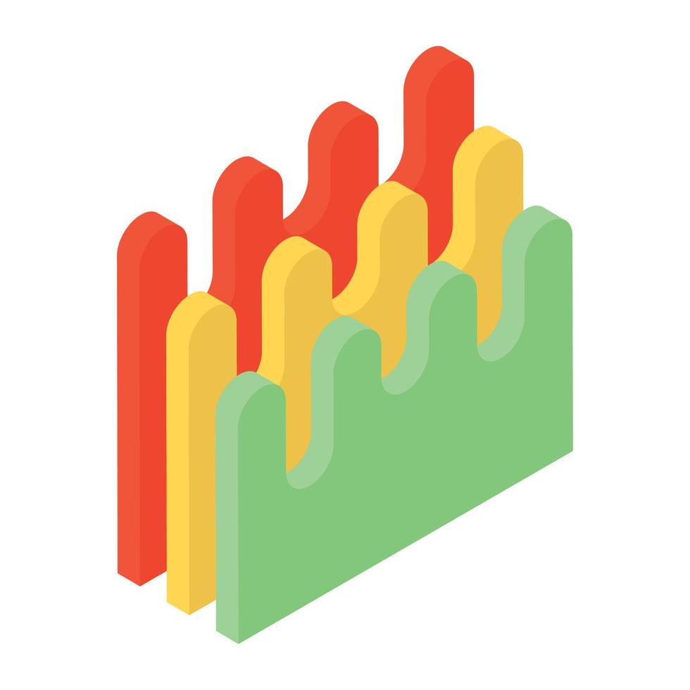 strati curvi su un grafico che mostra un'idea del diagramma di flusso vettore