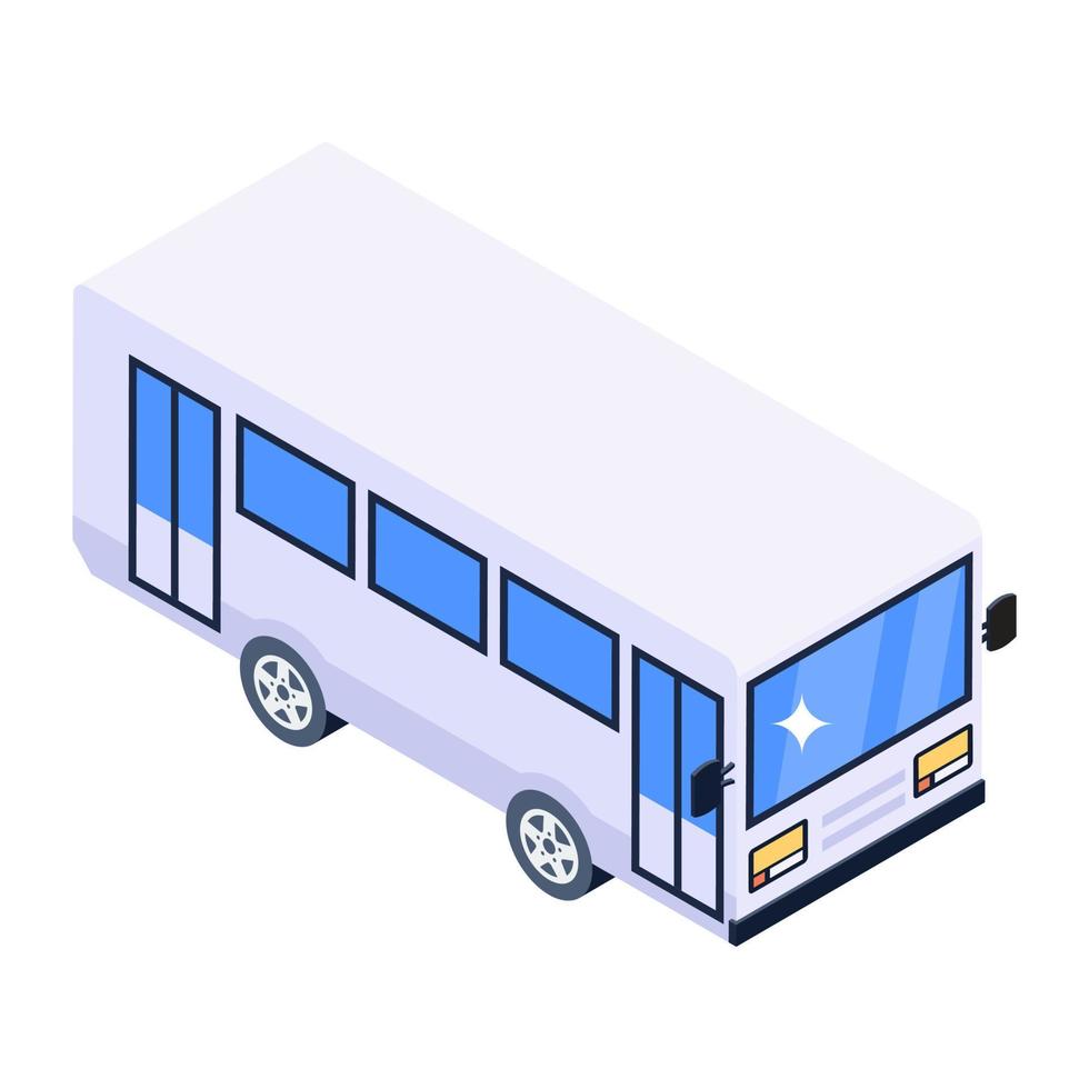 vettore di autobus, icona modificabile del pullman