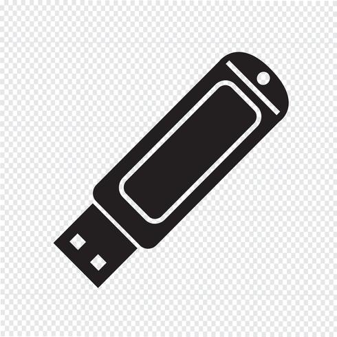 Icona unità flash USB vettore