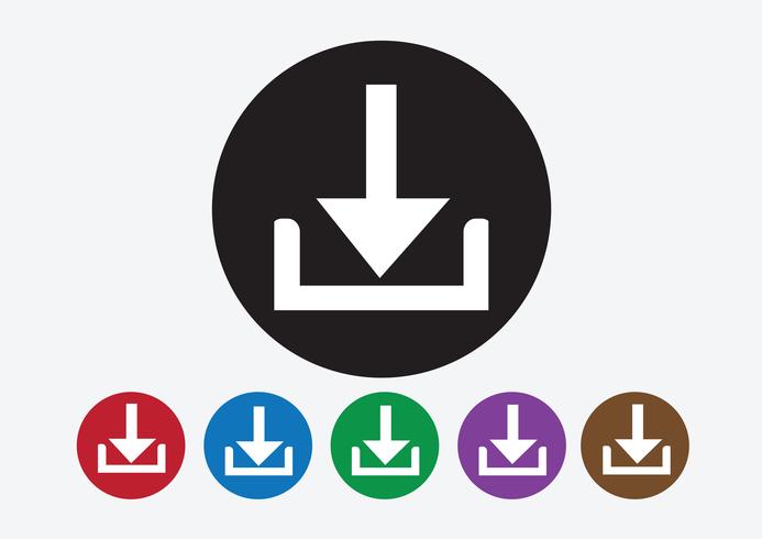 Scarica icona e carica il pulsante simbolo vettore
