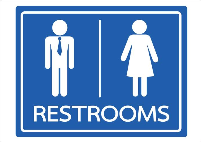 Icona maschile e femmina di simbolo bagno vettore