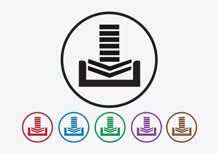 Scarica icona e carica il pulsante simbolo vettore
