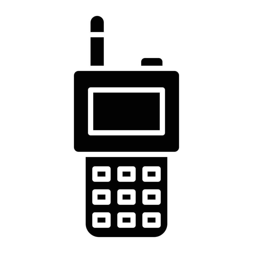 icona del glifo con walkie talkie vettore