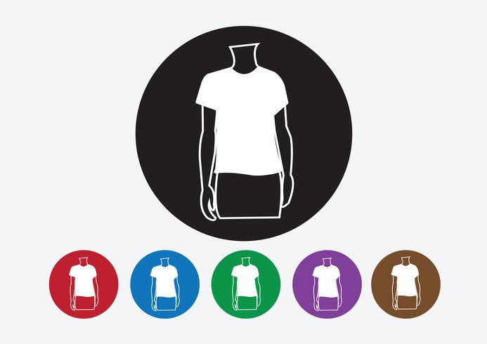 Camicia di abbigliamento e icone di abbigliamento icona t-shirt vettore