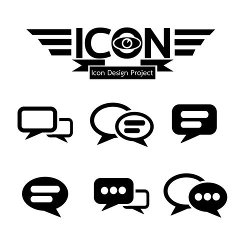 Segno di simbolo dell&#39;icona di chat vettore