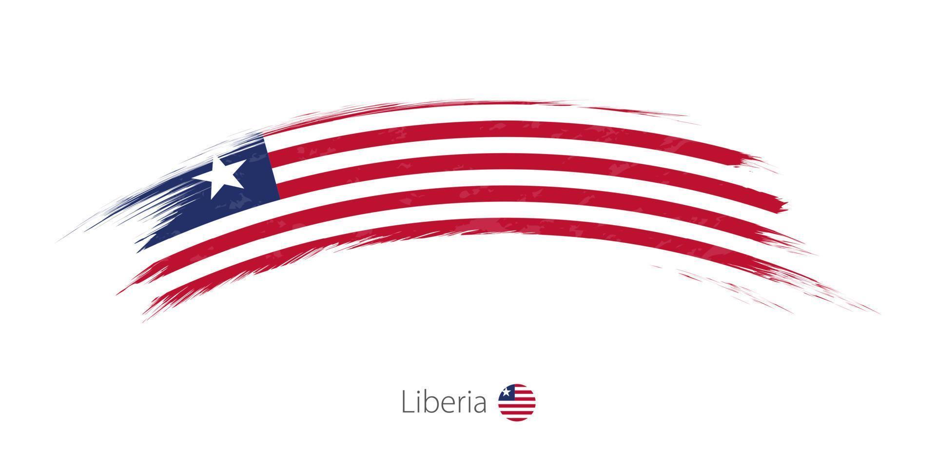 bandiera della Liberia in pennellata arrotondata del grunge. vettore