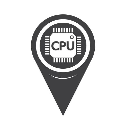 Icona della CPU del puntatore della mappa vettore