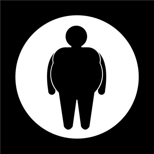 Icona di persone grasse vettore