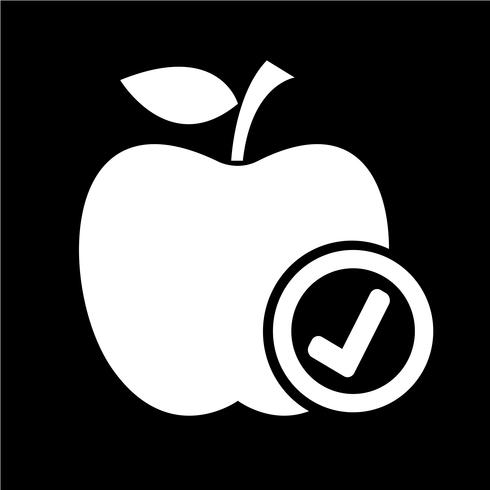 segno di simbolo dell&#39;icona della mela vettore
