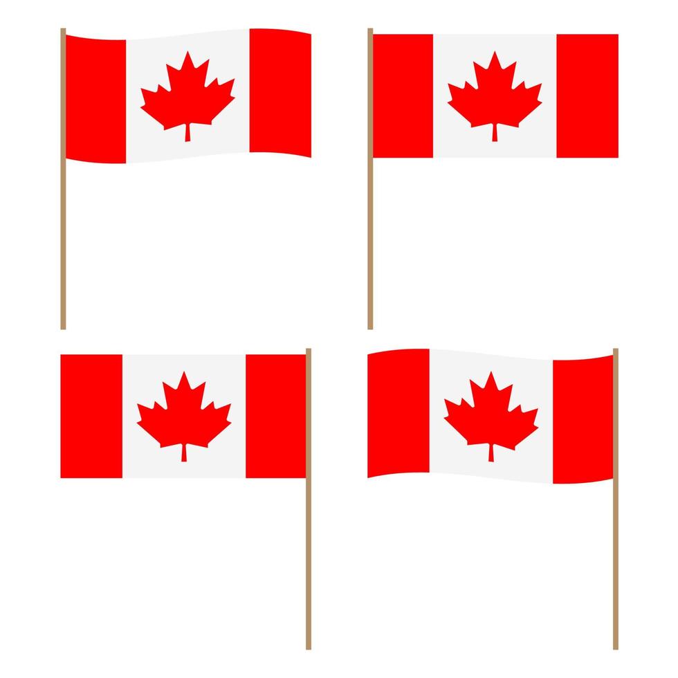 bandierine canadesi, ghirlande, bandiere isolate su sfondo grigio. vettore