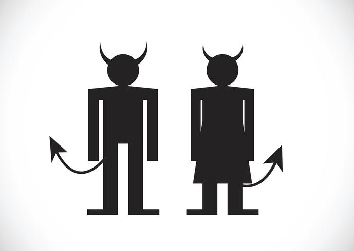 Pittogramma Devil Icon Symbol Sign vettore