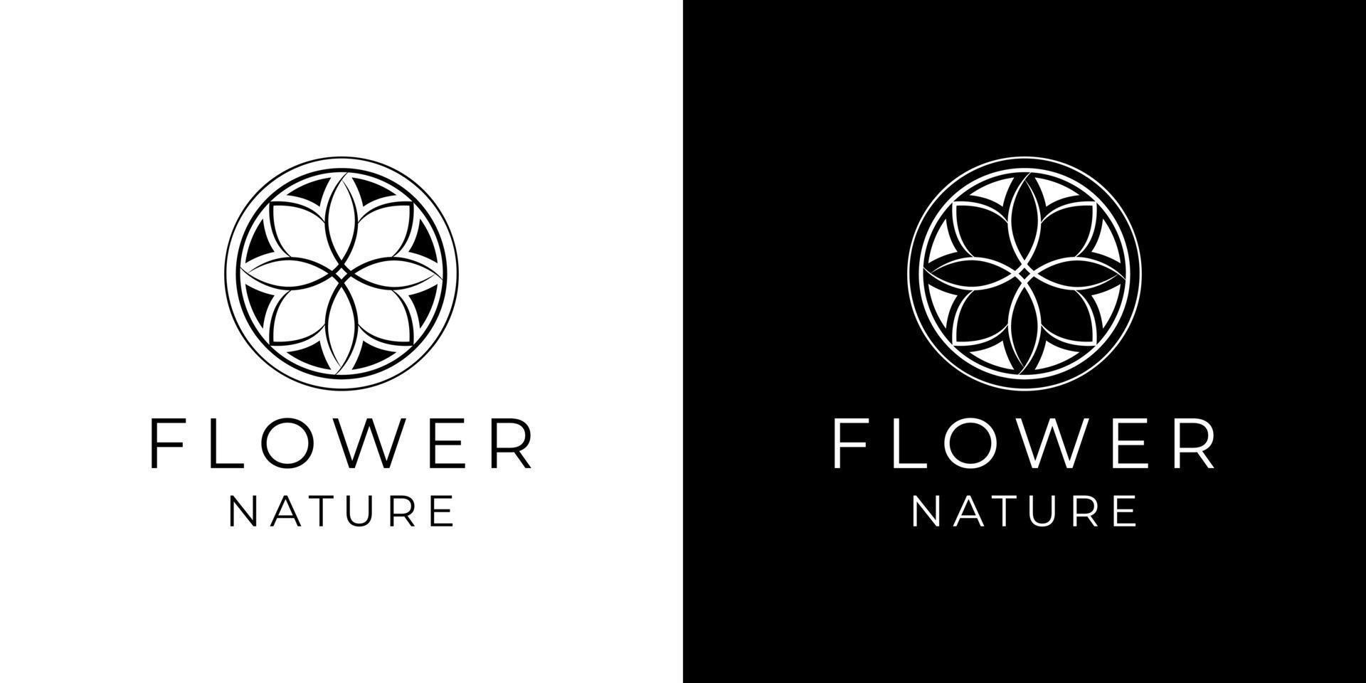 vettore di design del logo femminile del fiore di loto di lusso per la spa e il massaggio dei gioielli del salone