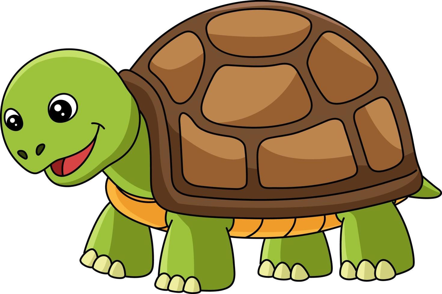 illustrazione animale di clipart del fumetto della tartaruga vettore