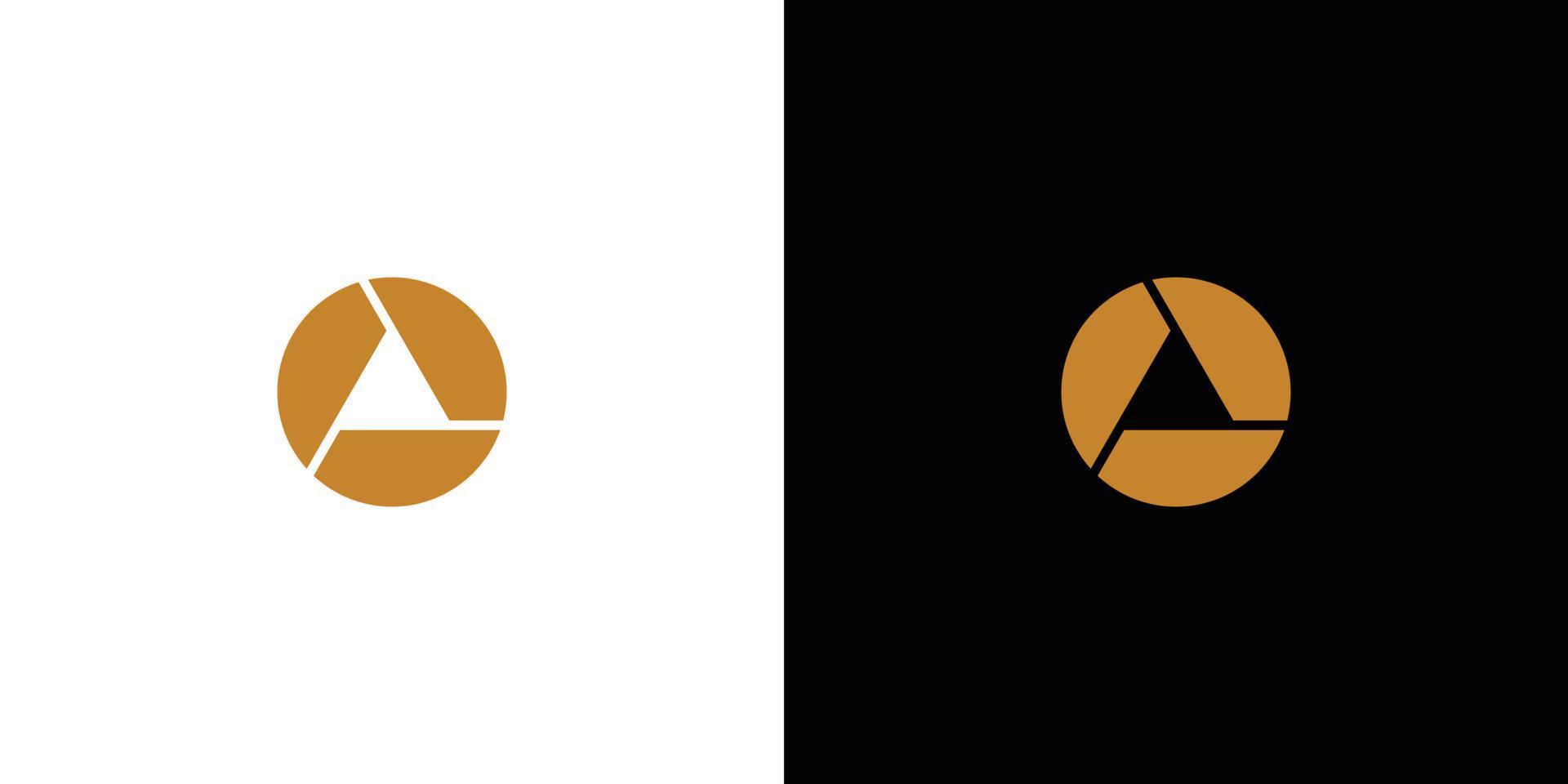 lettera iniziale unica e moderna un design del logo fotografico vettore