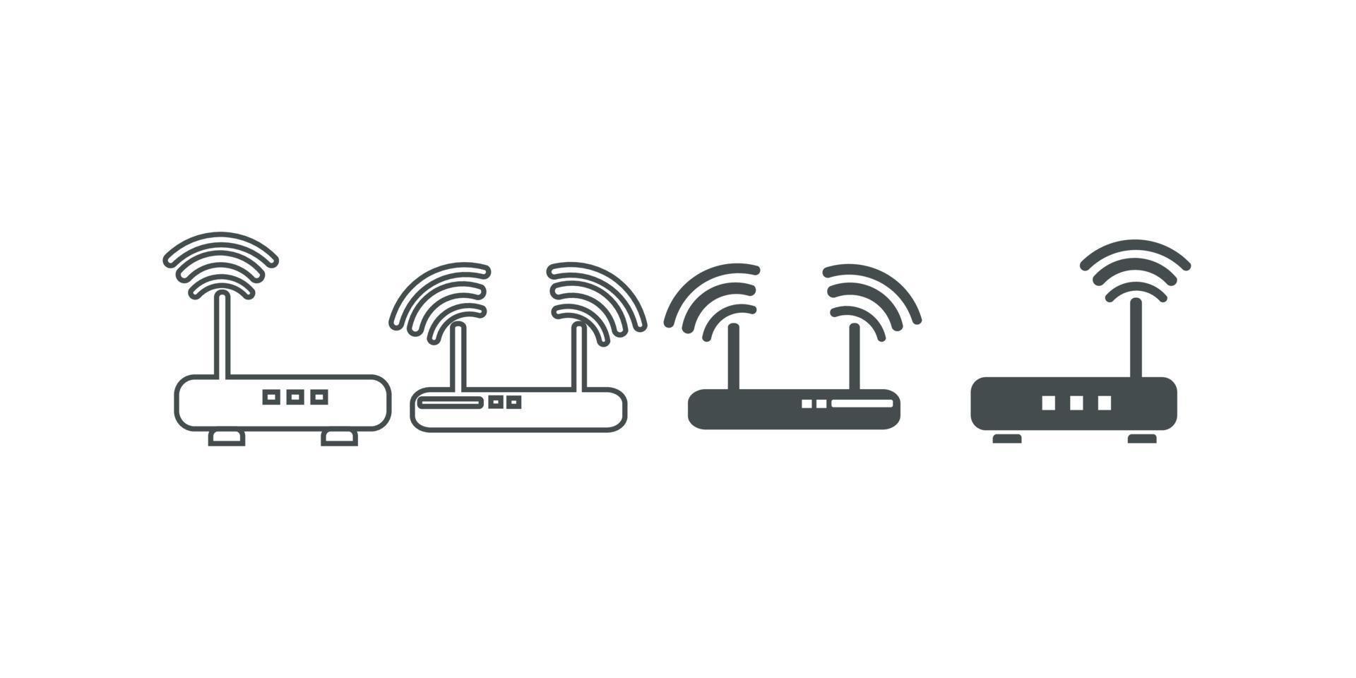 icona del router. disegno dell'illustrazione del modello vettoriale dell'icona del router wireless