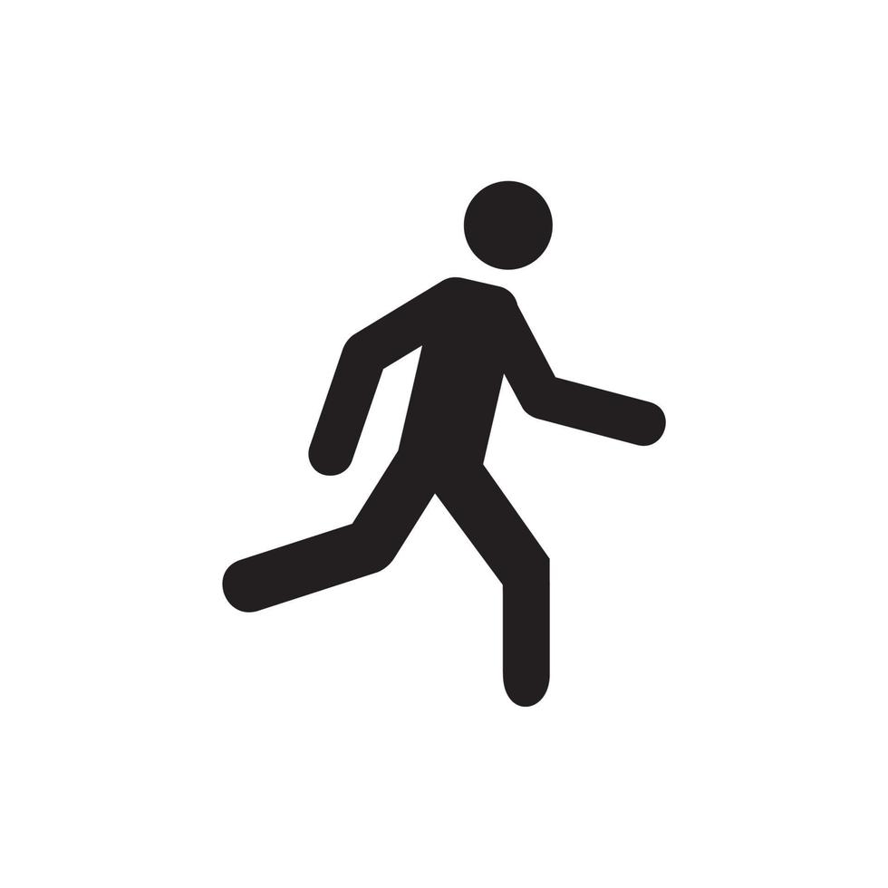 uomo che corre, atletica leggera, maratona, sport estivo, icona corsa isolata su sfondo bianco. vettore