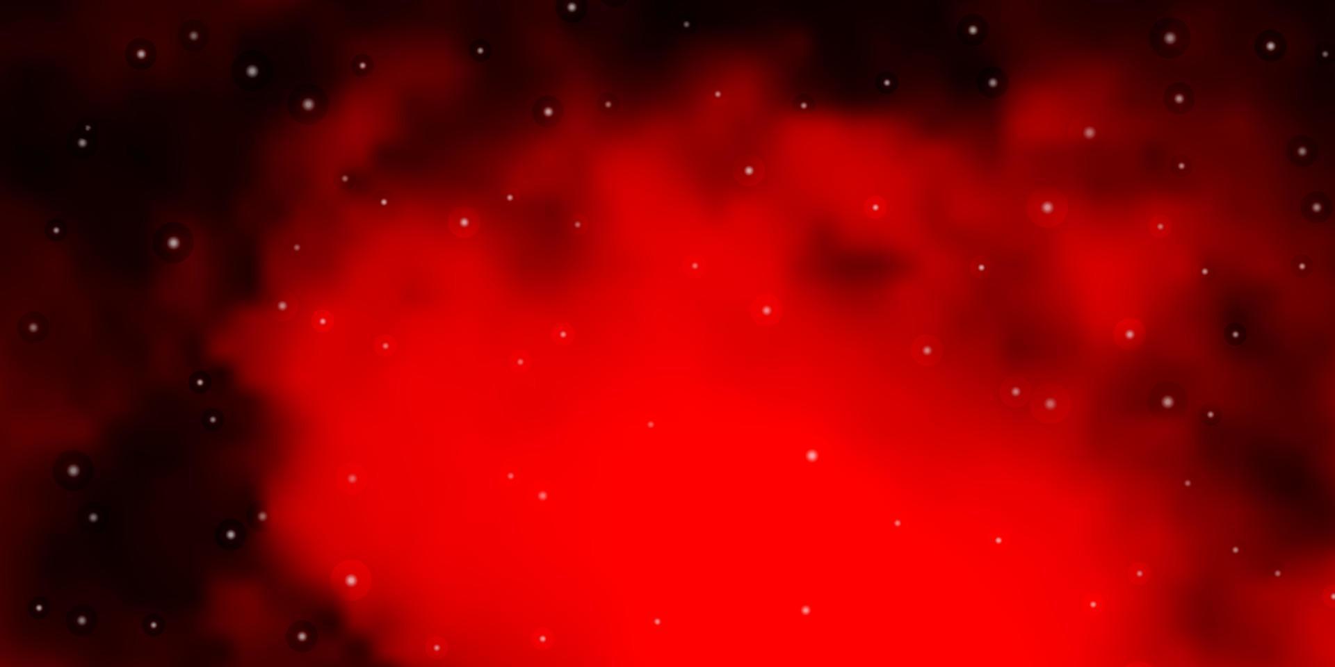 modello vettoriale rosso scuro con stelle al neon.