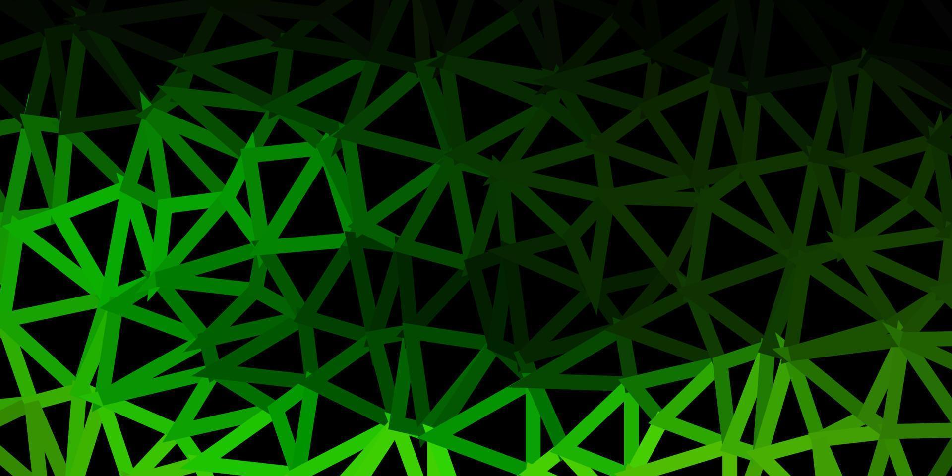 layout di triangolo poli vettoriale verde scuro.