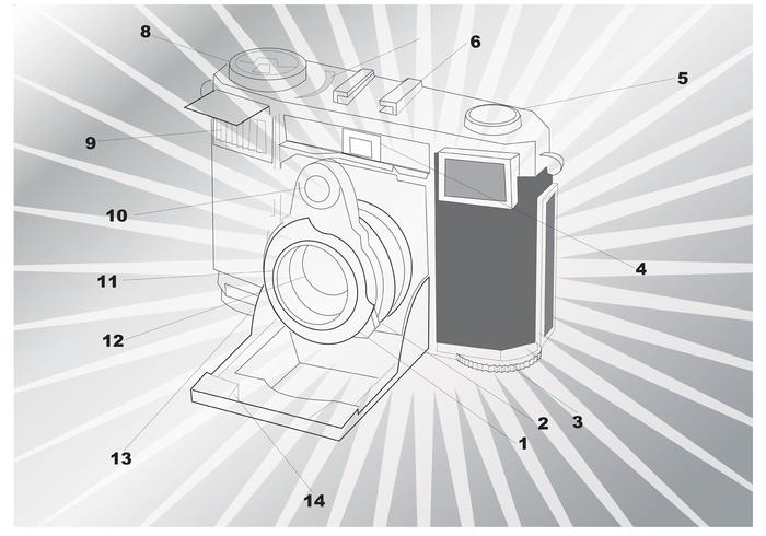 Vettore del manuale della fotocamera