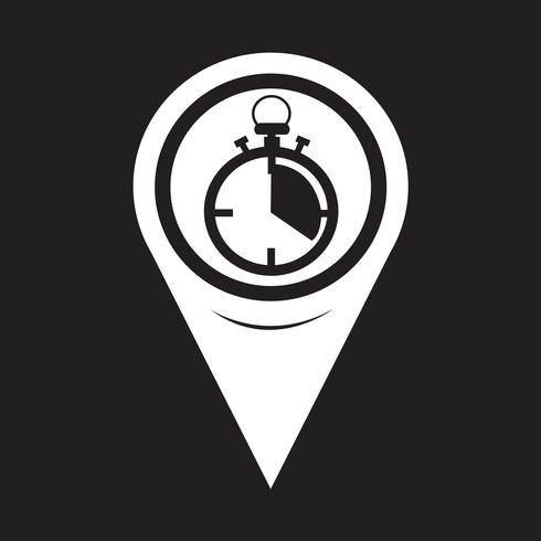 Icona del cronometro puntatore della mappa vettore