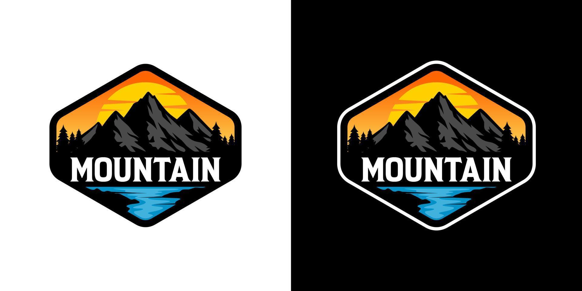 modello di vettore di progettazione di logo di montagne