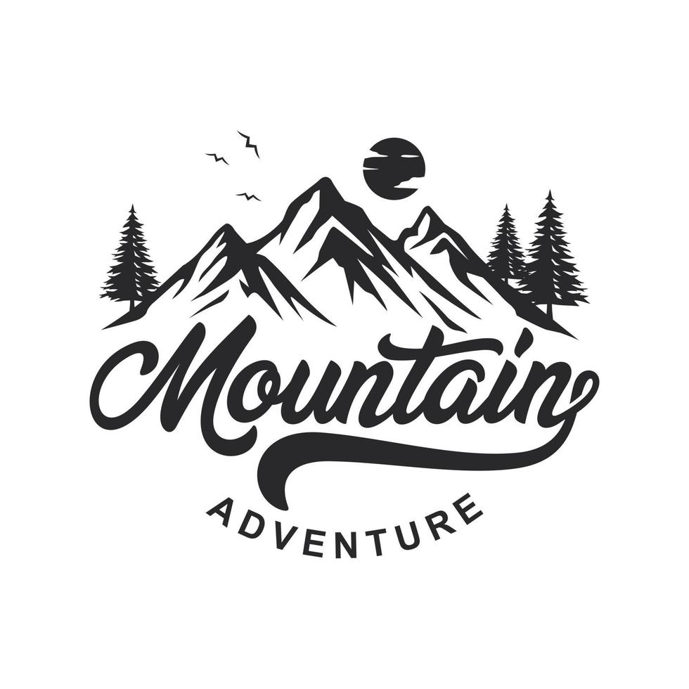 modello di vettore di progettazione di logo di montagne