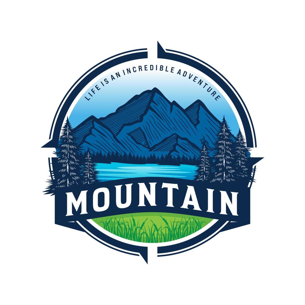 modello di vettore di progettazione di logo di montagne