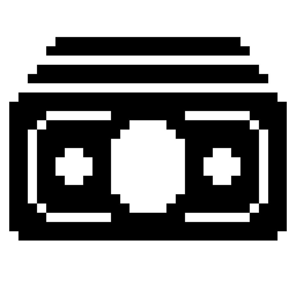 banconota. icona di affari di pixel art vettore