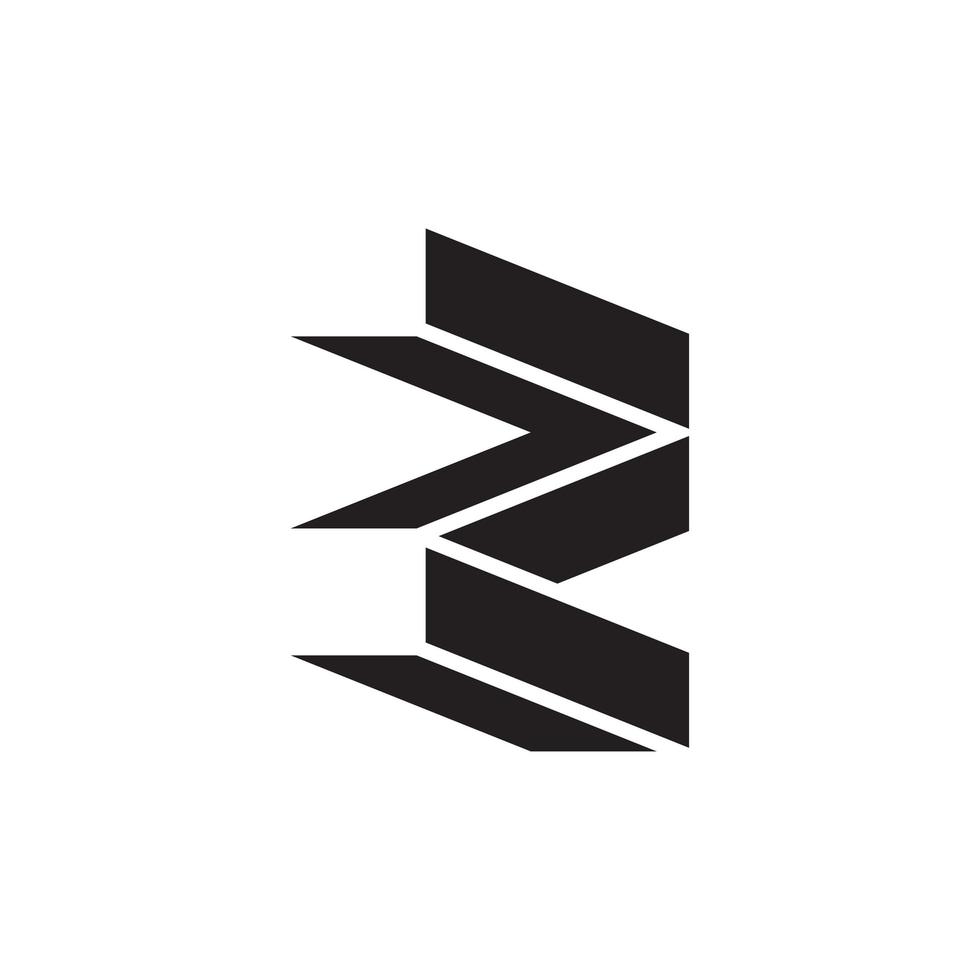lettera z con design del logo in stile 3d vettore